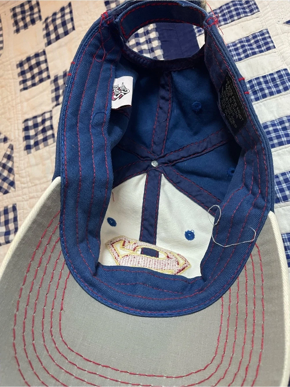 Kids Supergirl Baseball Cap - White and Blue